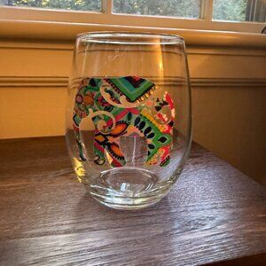Lilly Pullitzer Elephant Wine Glass
